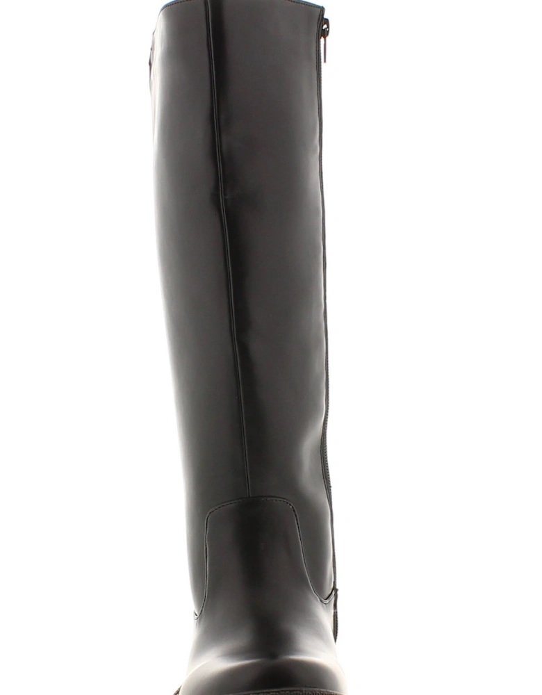 Womens Long Boots EEE Fitting Pins Zip Fastening black UK Size