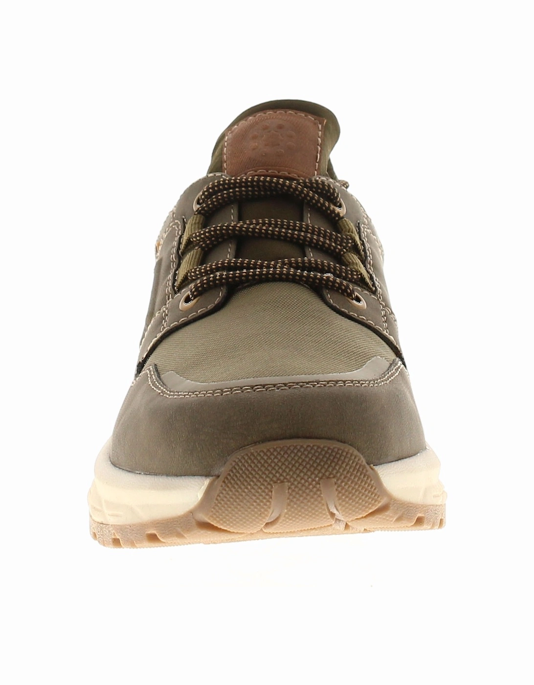 Mens Trainers Pebble Slip On Decorative Laces green UK Size