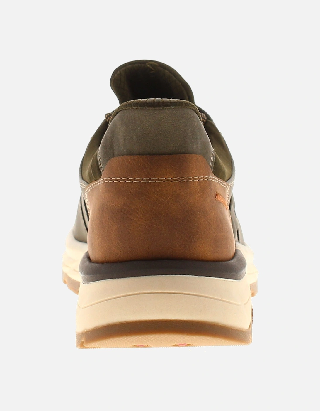 Mens Trainers Pebble Slip On Decorative Laces green UK Size