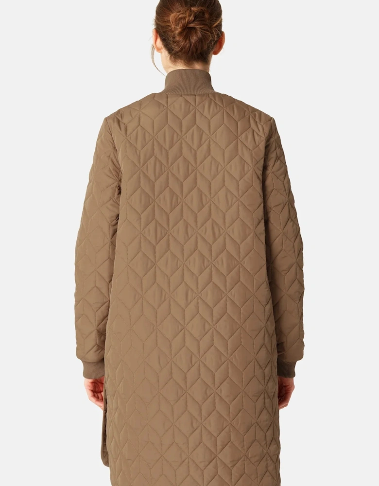 Long quilted padded coat