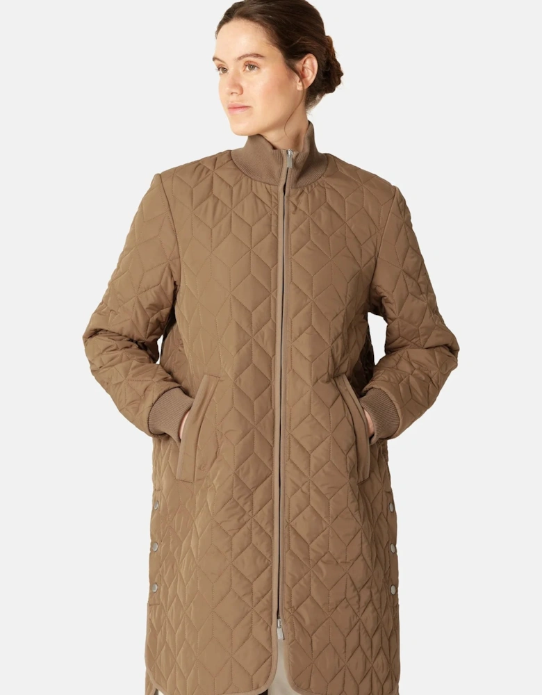 Long quilted padded coat