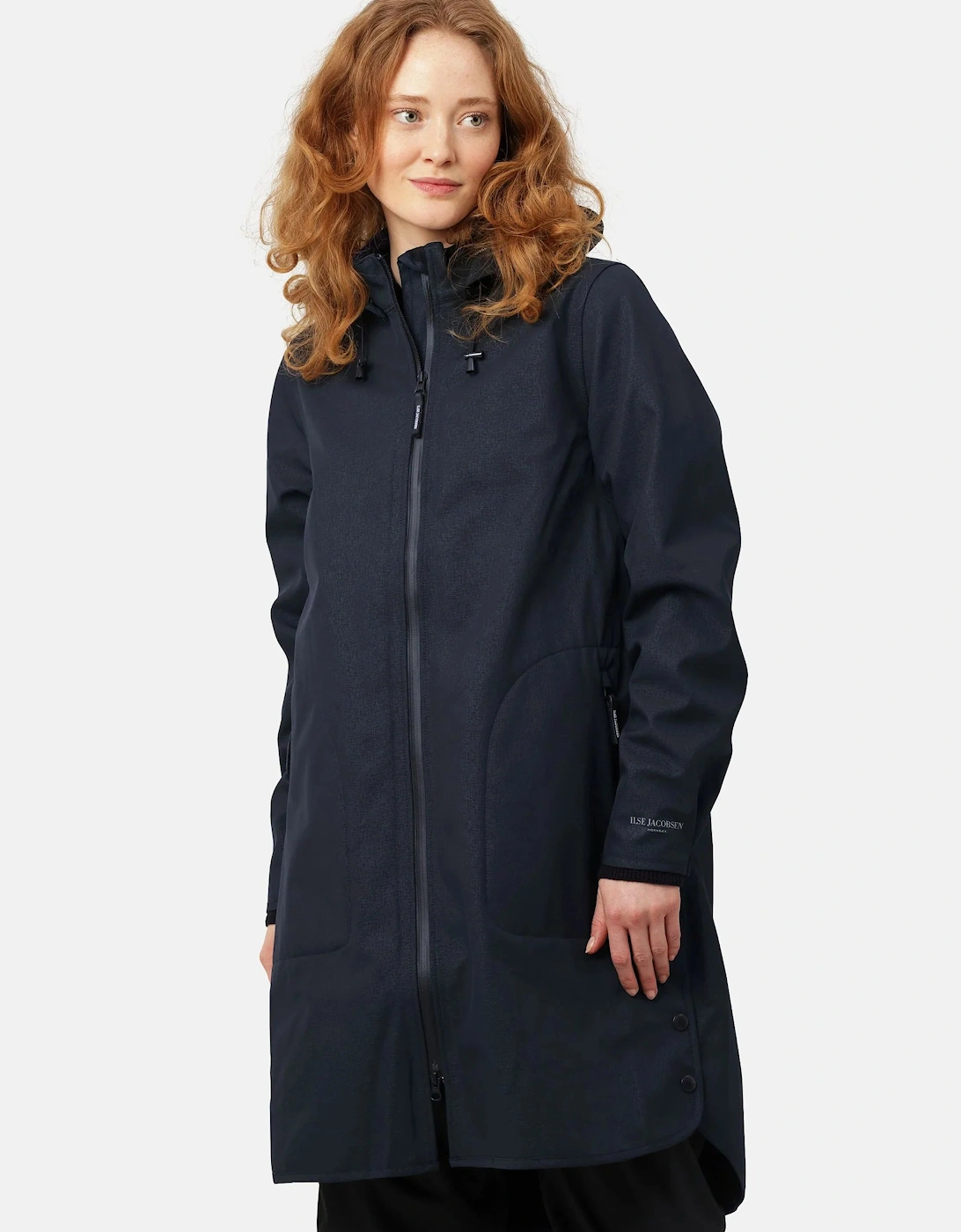 Ilse Jacobsen Women's Soft shell raincoat A line - Black - Size: 12