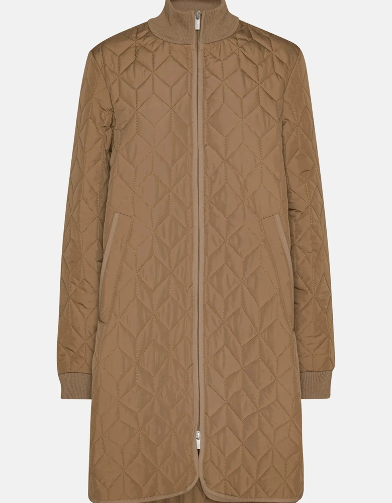 Long quilted padded coat