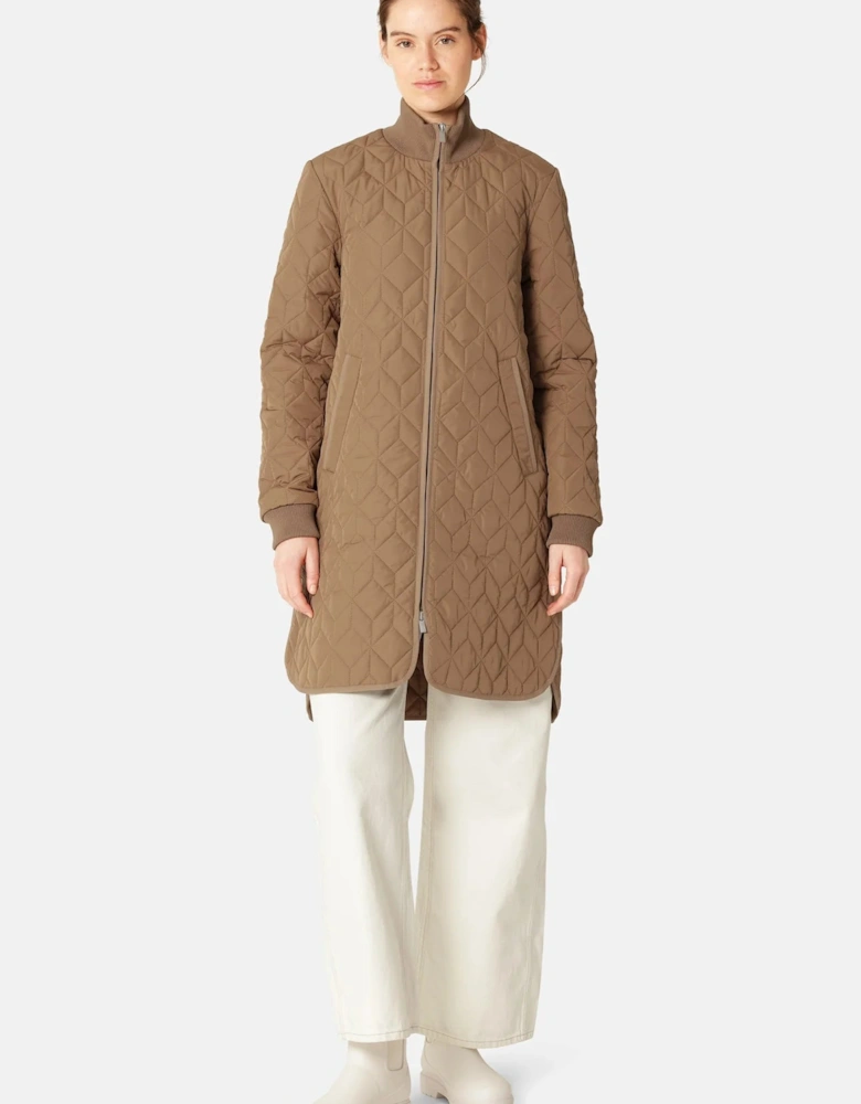 Long quilted padded coat