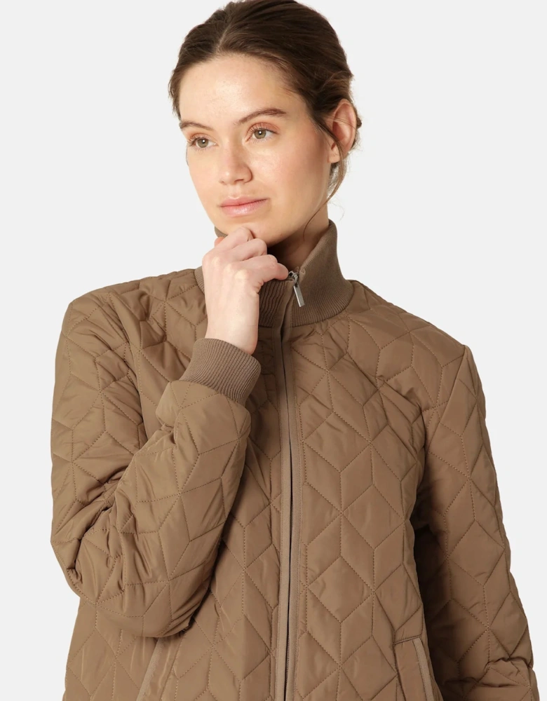 Long quilted padded coat