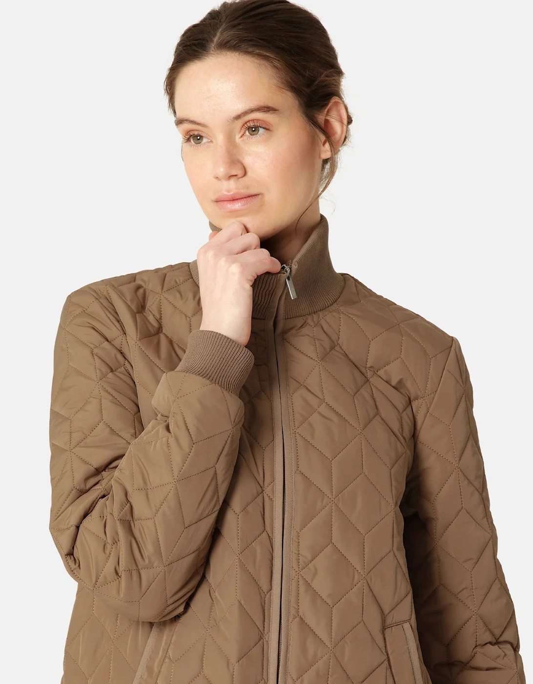 Long quilted padded coat