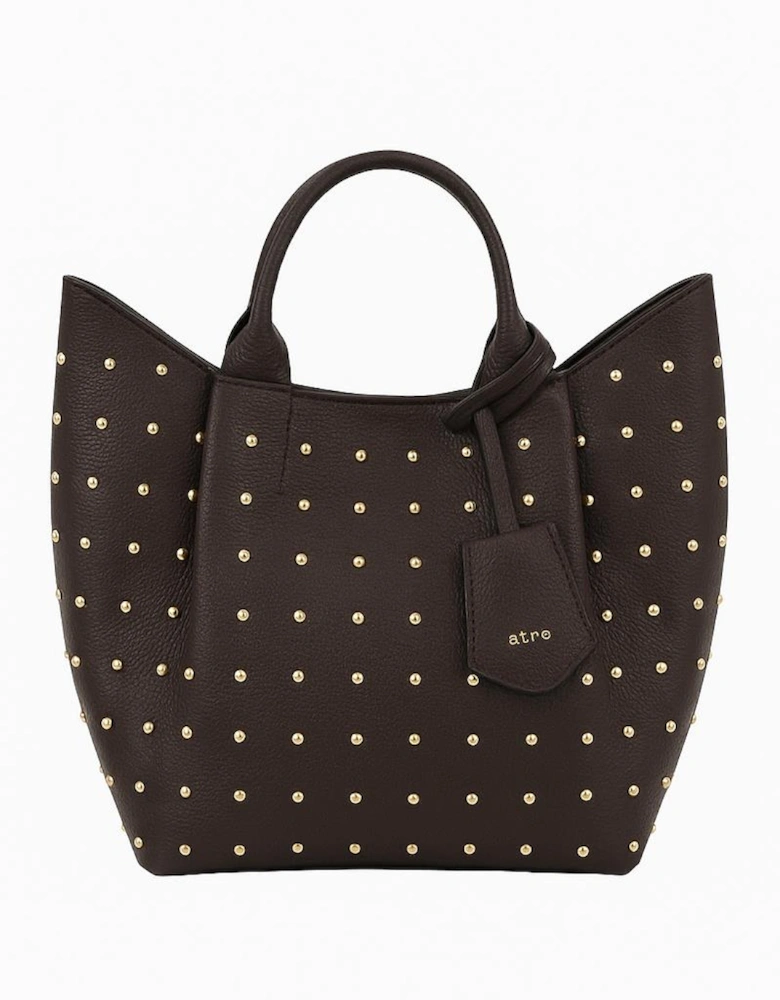 Small leather ESSENTIAL shopper in agave leather