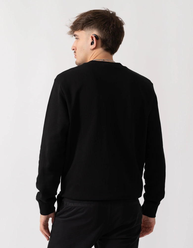 HUGO Duragol222 Large Label Logo Mens Sweatshirt - Black 001