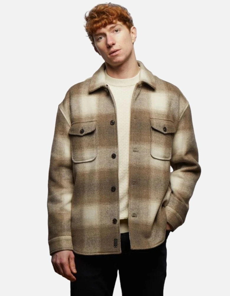 Welsh Overshirt Stone Check
