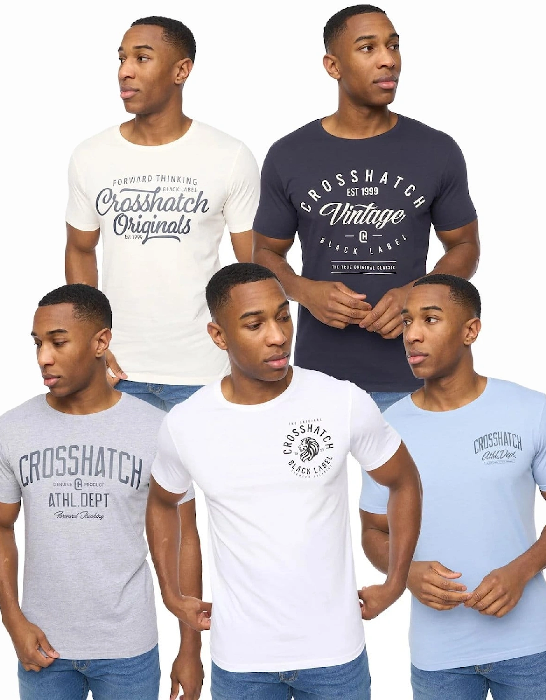 5 Pack of College Theme Print T-Shirts, 7 of 6