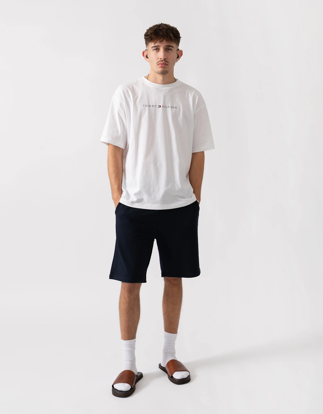 Contrast Logo Mens T-Shirt - TH Optic White