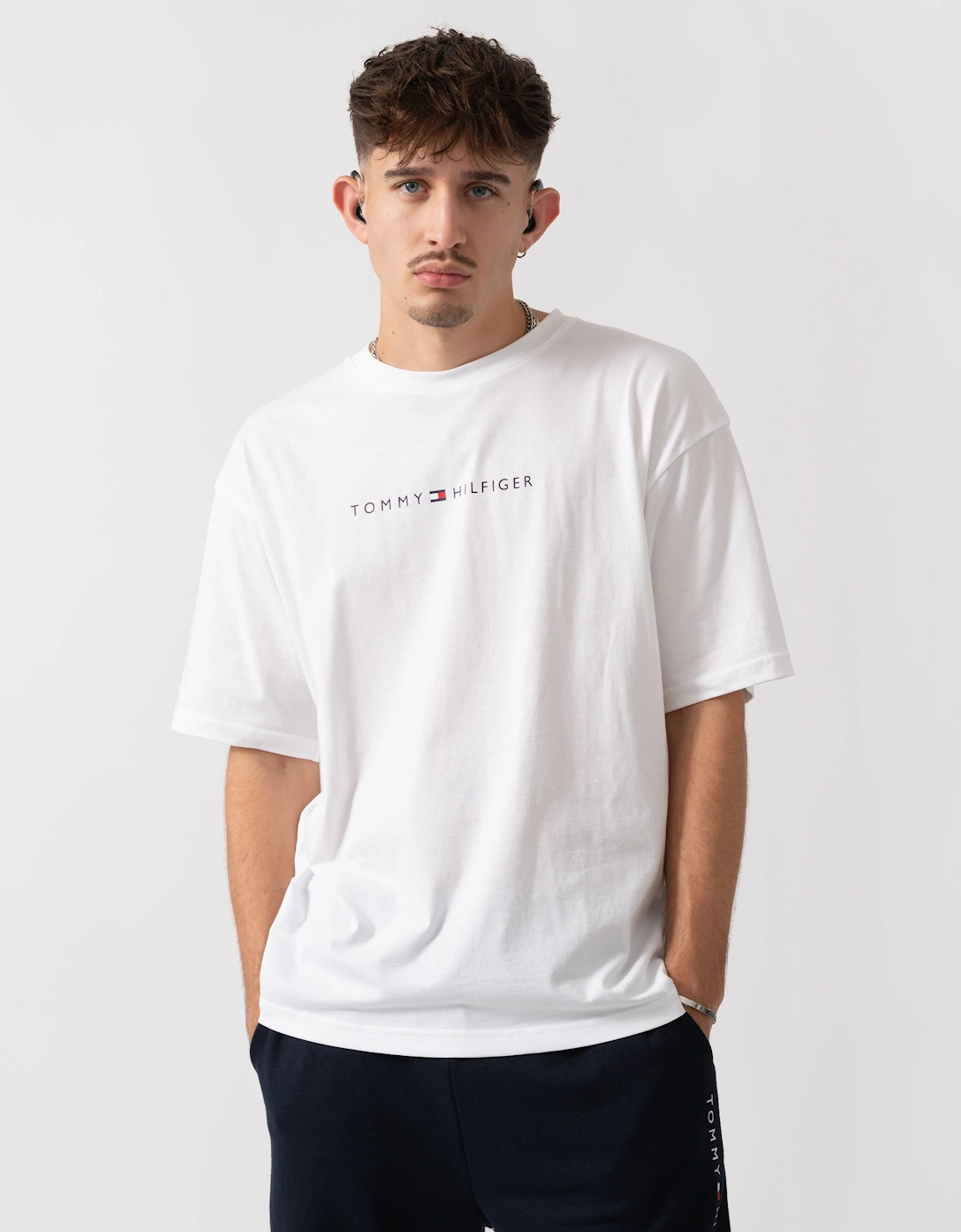 Contrast Logo Mens T-Shirt - TH Optic White, 6 of 5