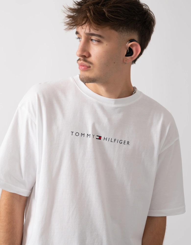 Contrast Logo Mens T-Shirt - TH Optic White
