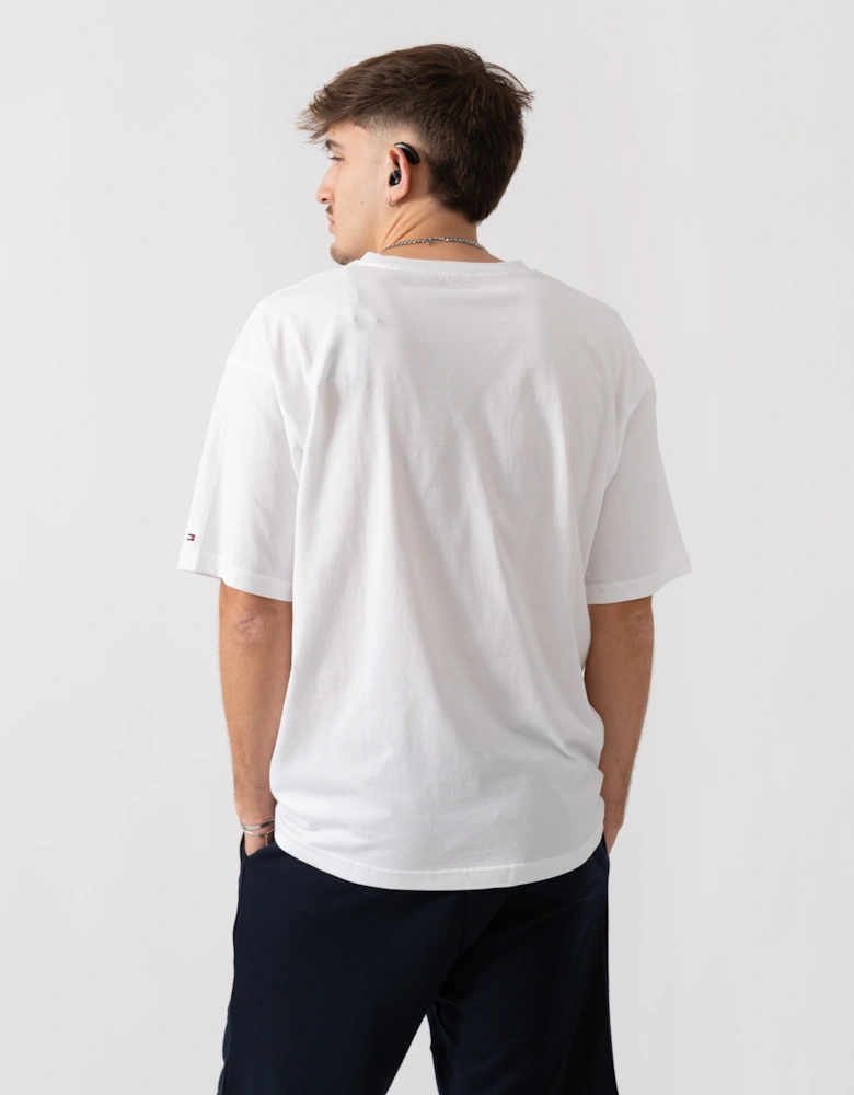 Contrast Logo Mens T-Shirt - TH Optic White