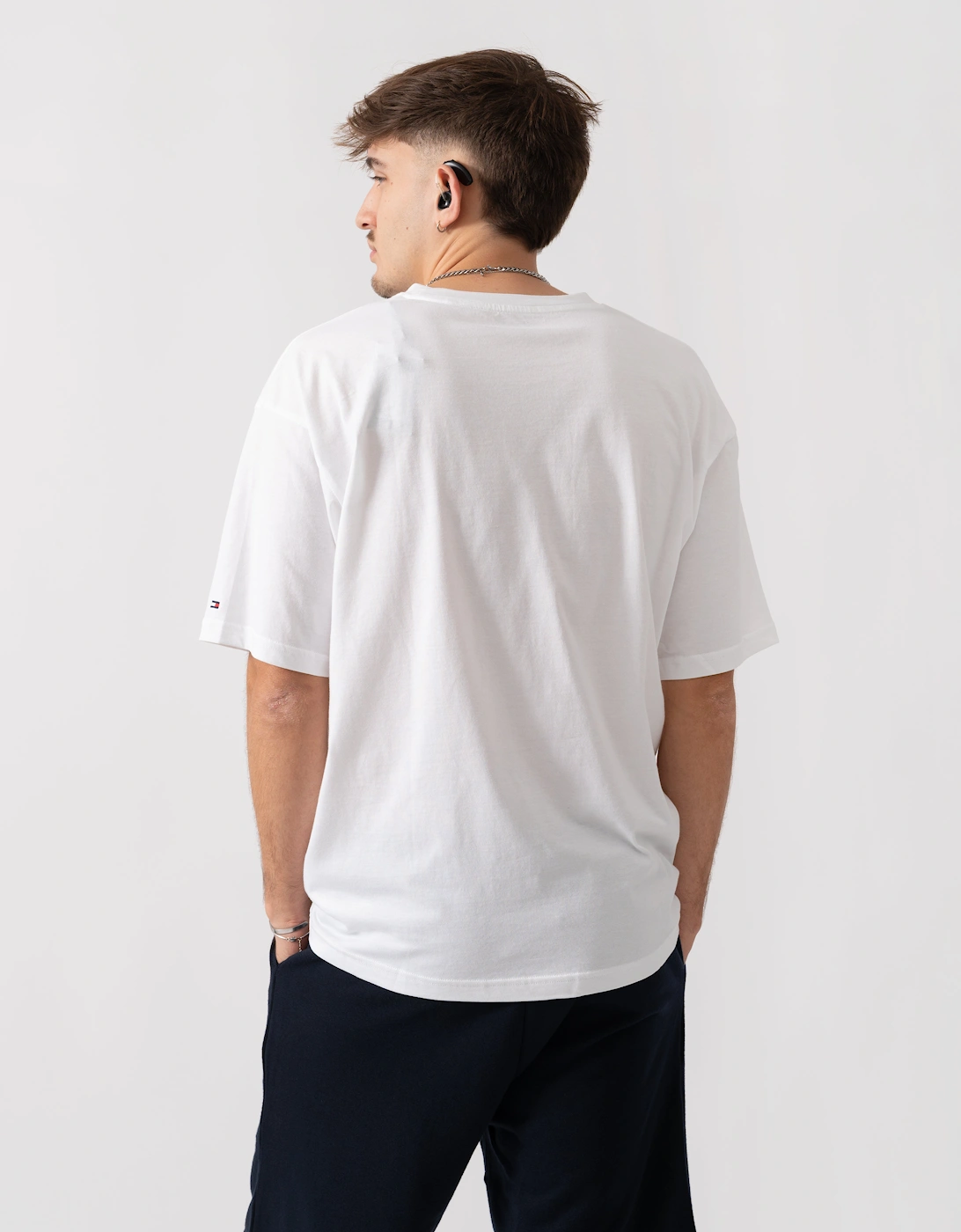 Contrast Logo Mens T-Shirt - TH Optic White