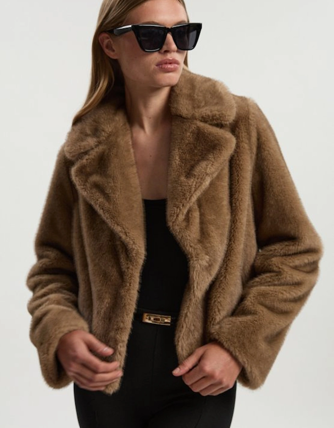 Faux Fur Cropped Jacket