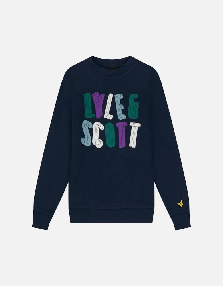 Kids Polygon Graphic Sweatshirt