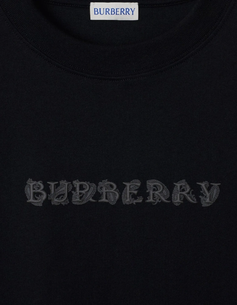 Paisley Logo Coal Black T-Shirt