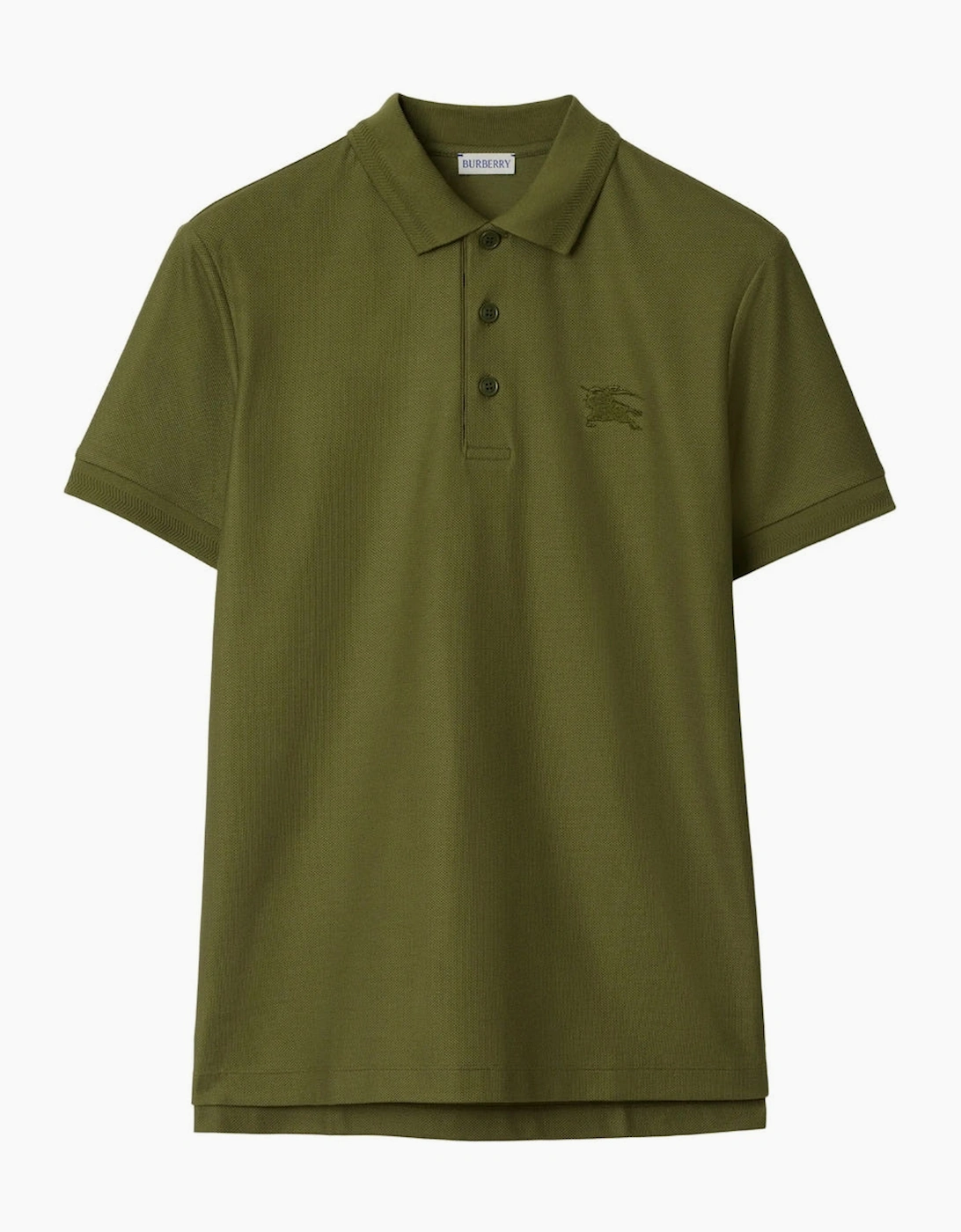 Burberry Men's Tan Eddie Ekd Olive Green Polo Shirt  38 M