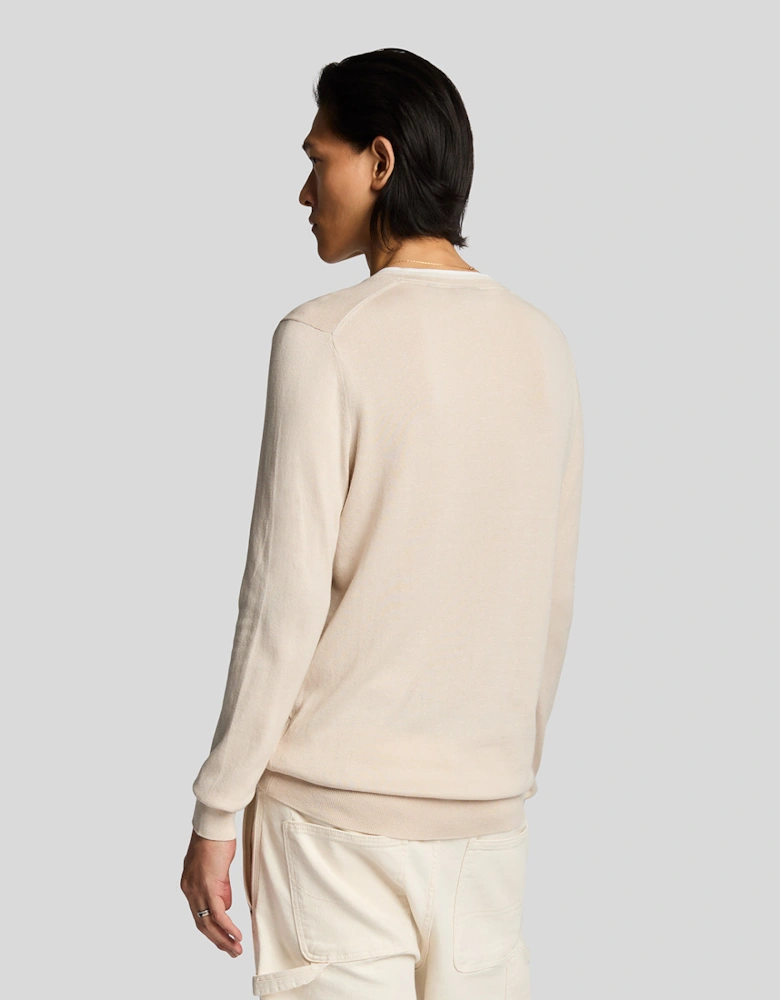 Tipped V Neck Jumper