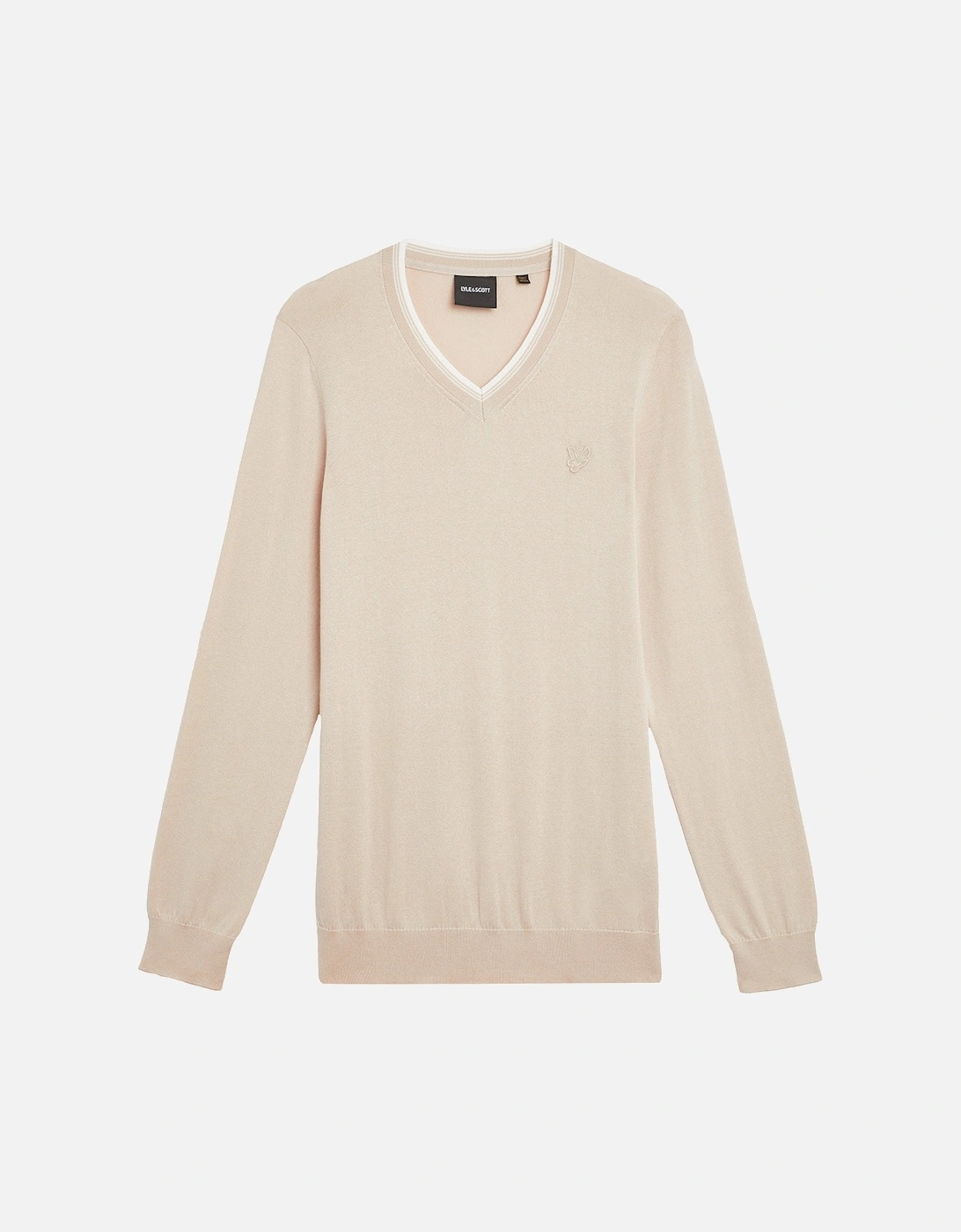 Tipped V Neck Jumper