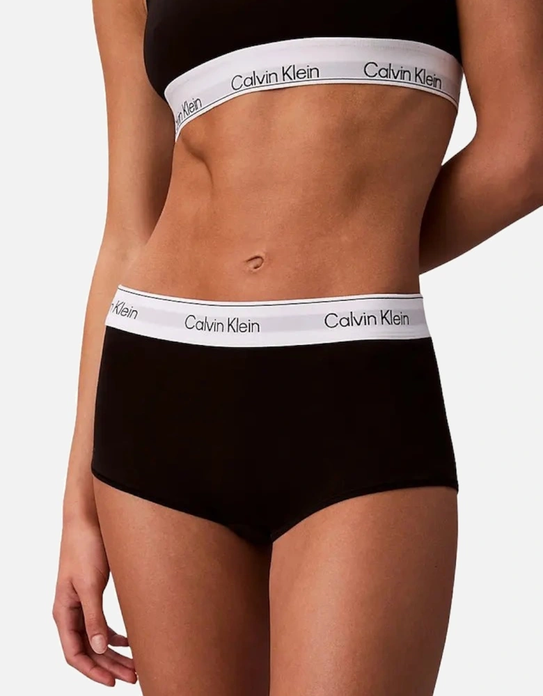 Icon Cotton Modal Boy Short, Black