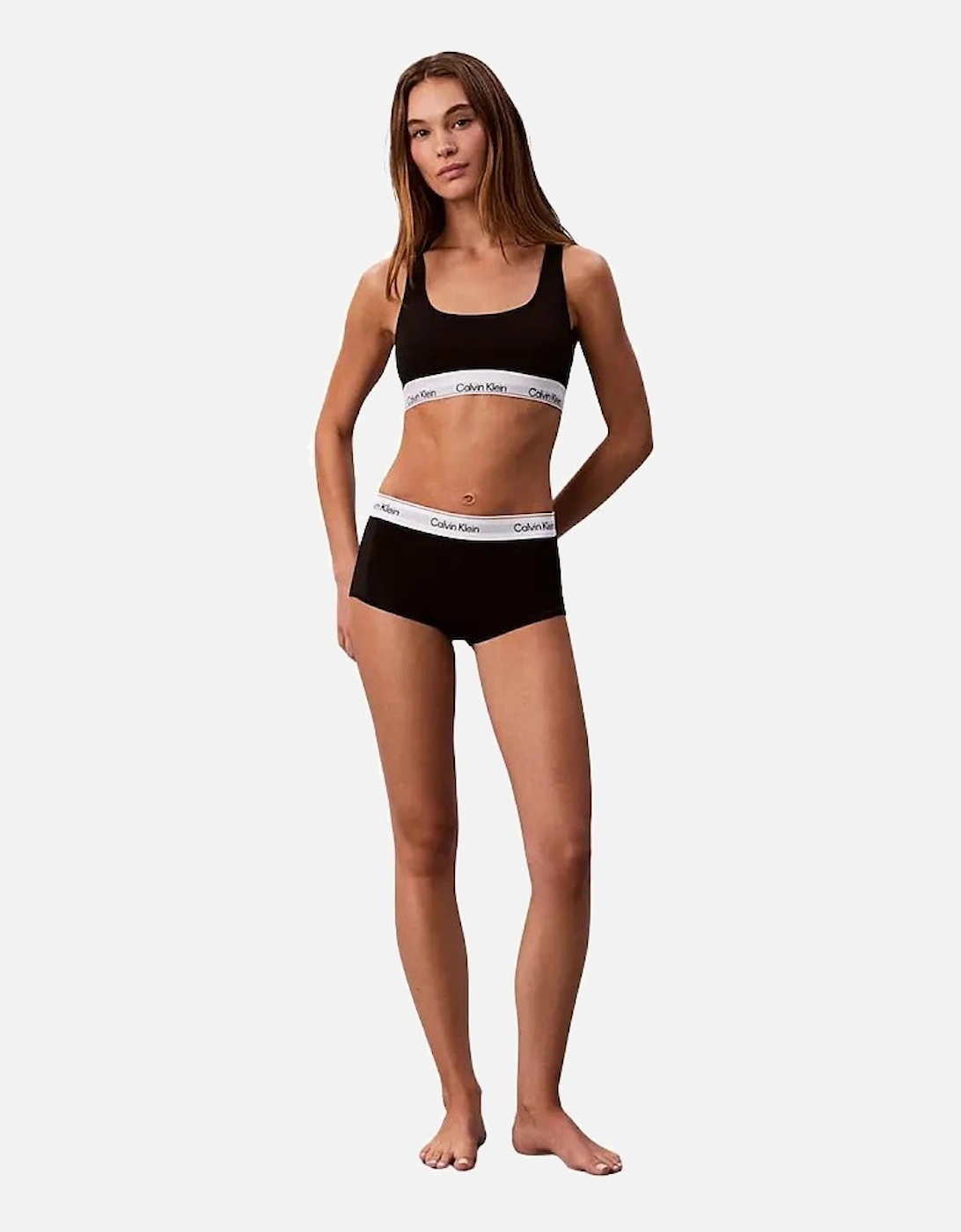 Icon Cotton Modal Boy Short, Black