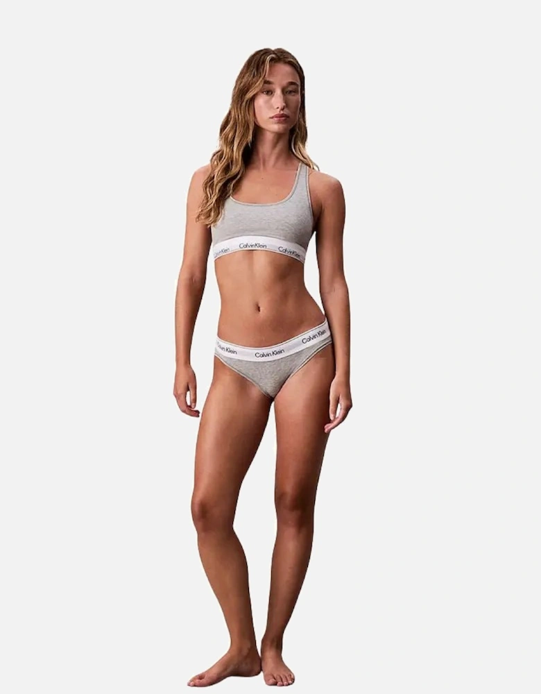 Icon Cotton Modal Bikini Brief, Grey Heather