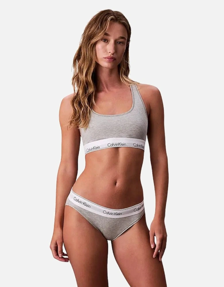 Icon Cotton Modal Bikini Brief, Grey Heather