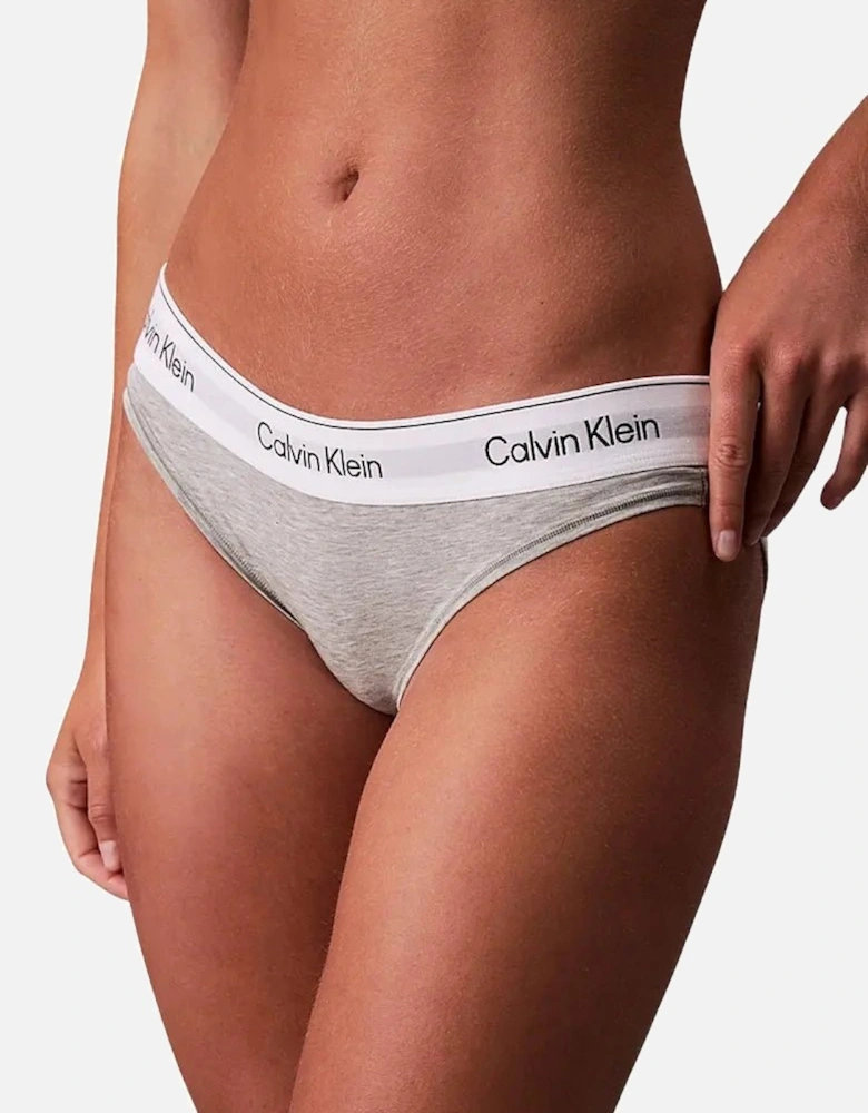 Icon Cotton Modal Bikini Brief, Grey Heather