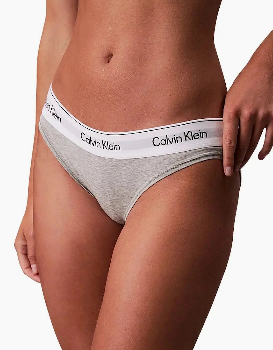 Calvin Klein Women's Icon Cotton Modal Bikini Brief, Grey Heather - Size: M