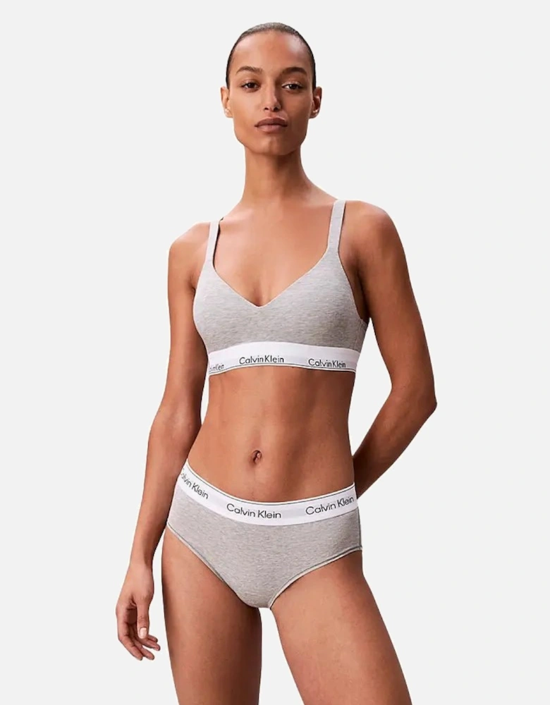 Icon Cotton Modal Lift Bralette, Grey Heather