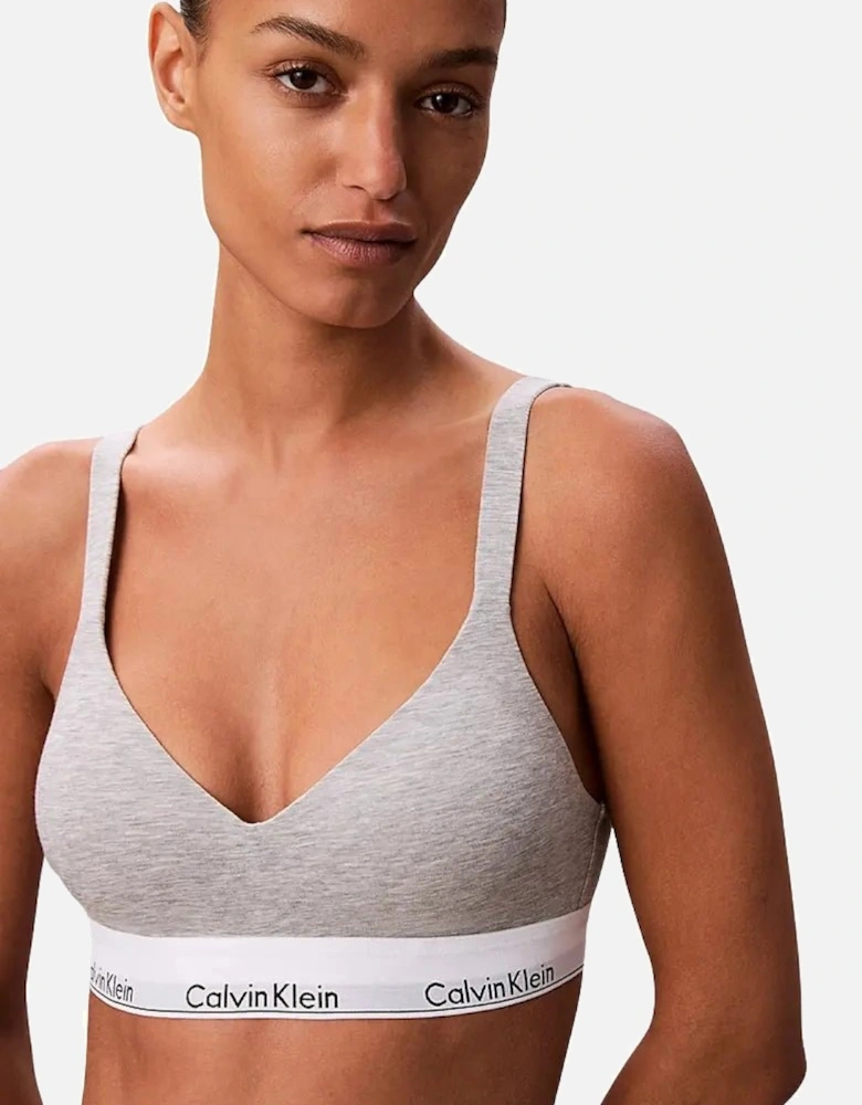 Icon Cotton Modal Lift Bralette, Grey Heather