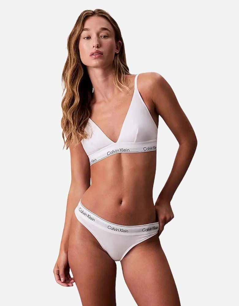 Icon Cotton Modal Thong, White