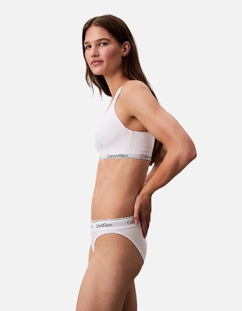 Icon Cotton Modal Lift Bralette, White