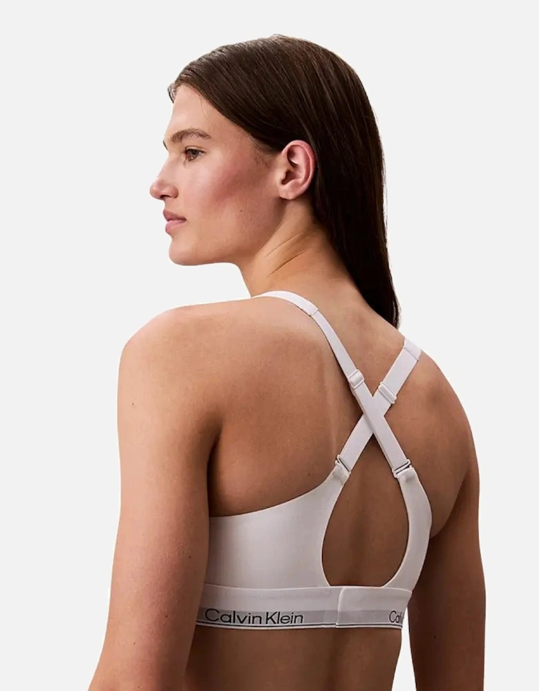 Icon Cotton Modal Lift Bralette, White