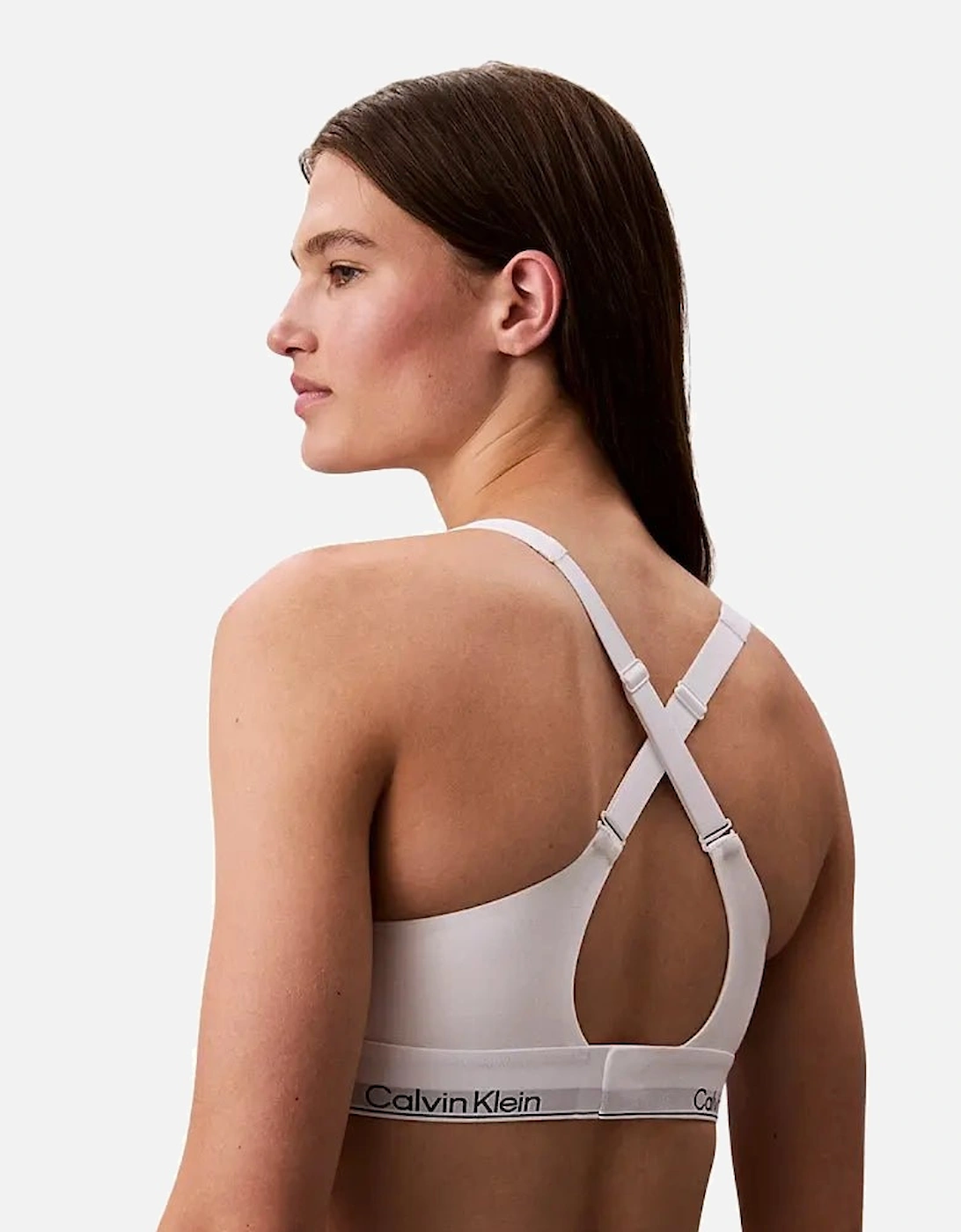 Icon Cotton Modal Lift Bralette, White