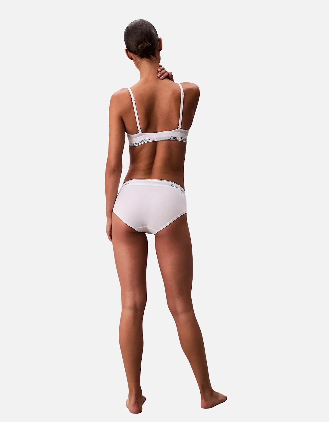 Icon Cotton Modal Lightly Lined Triangle Bra, White