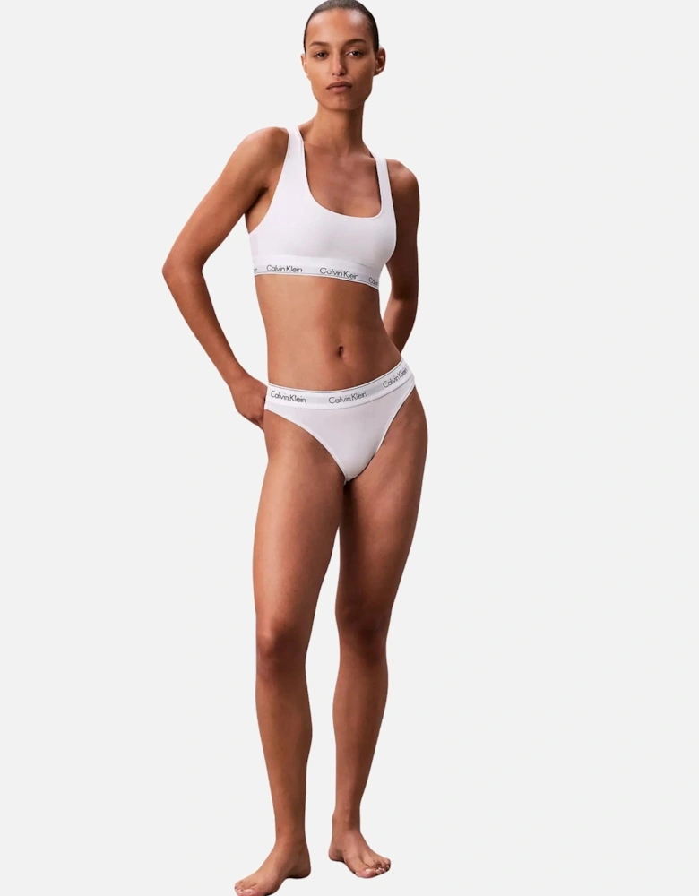 Icon Cotton Modal Unlined Bralette, White
