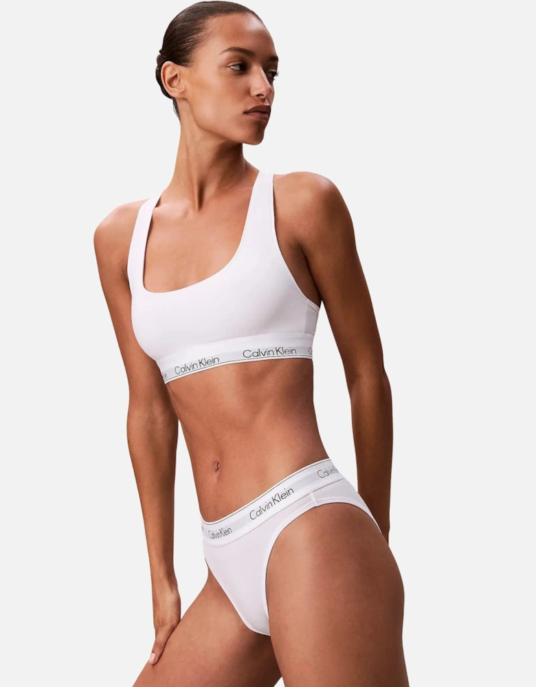 Icon Cotton Modal Unlined Bralette, White