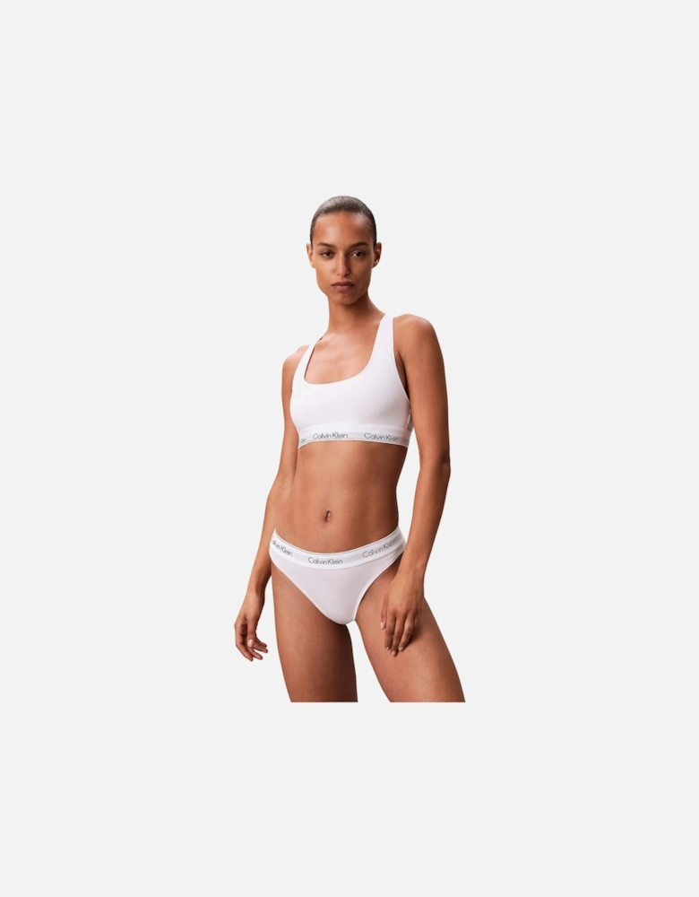 Icon Cotton Modal Unlined Bralette, White
