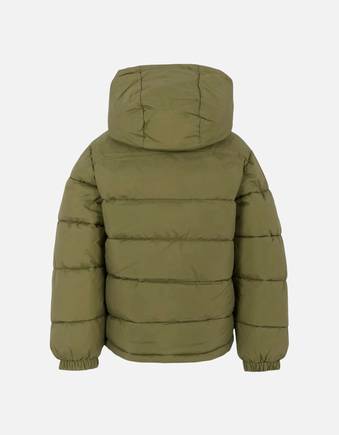Boys Khaki Green Logo Puffer Down Coat