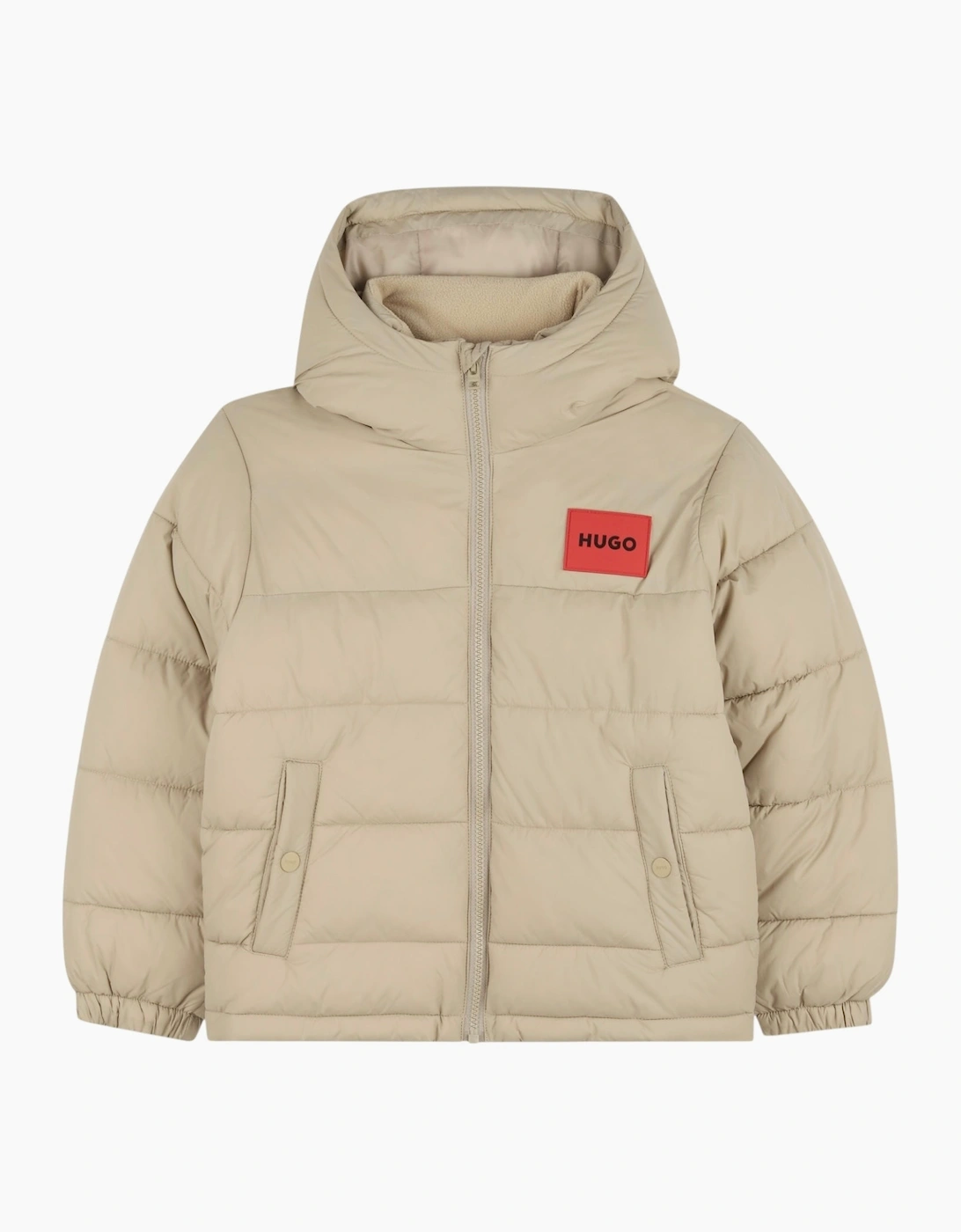 Hugo Boss Boy's Boys Stone Logo Puffer Down Coat - Tan - Size: 12 years