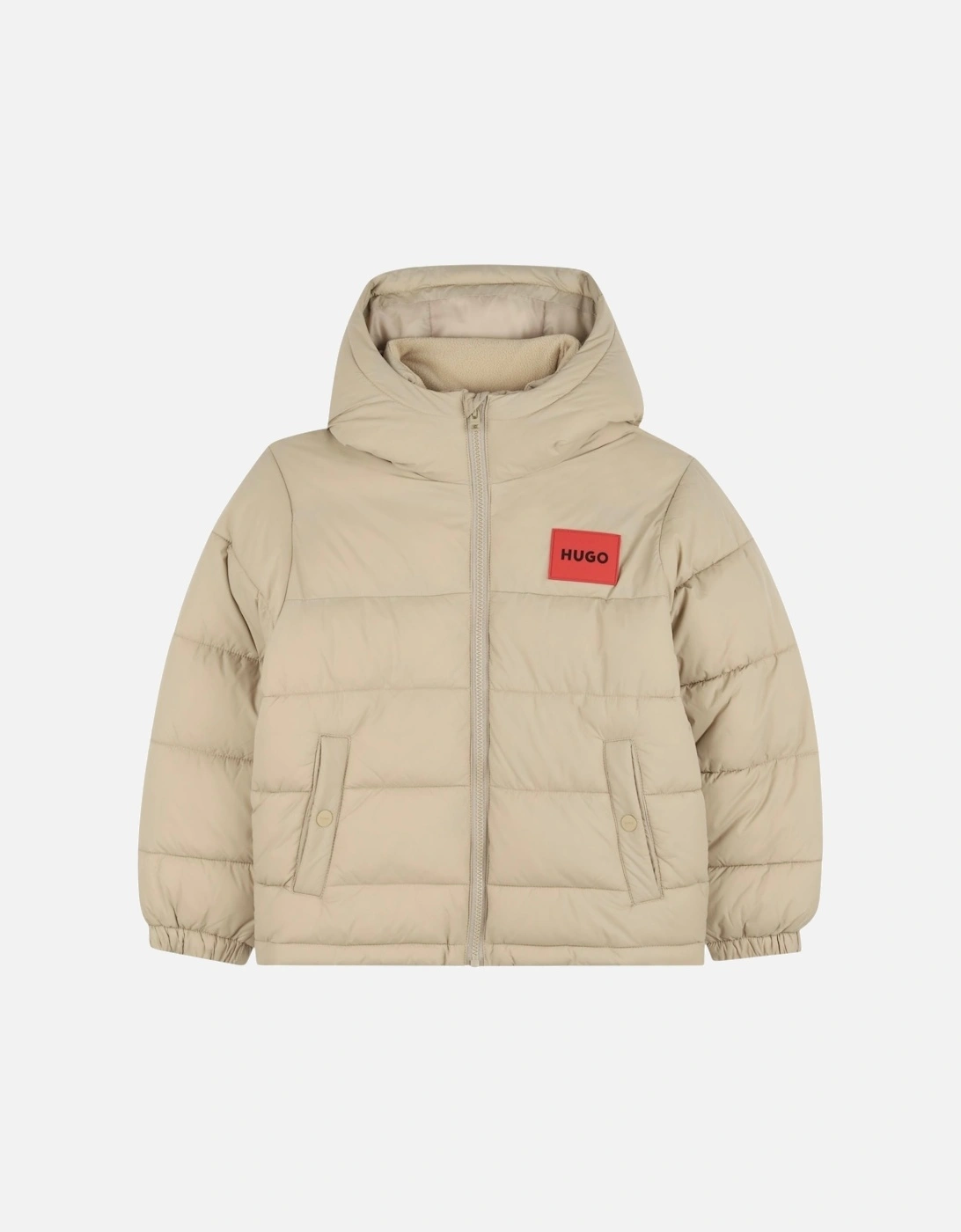 Boys Stone Logo Puffer Down Coat, 4 of 3