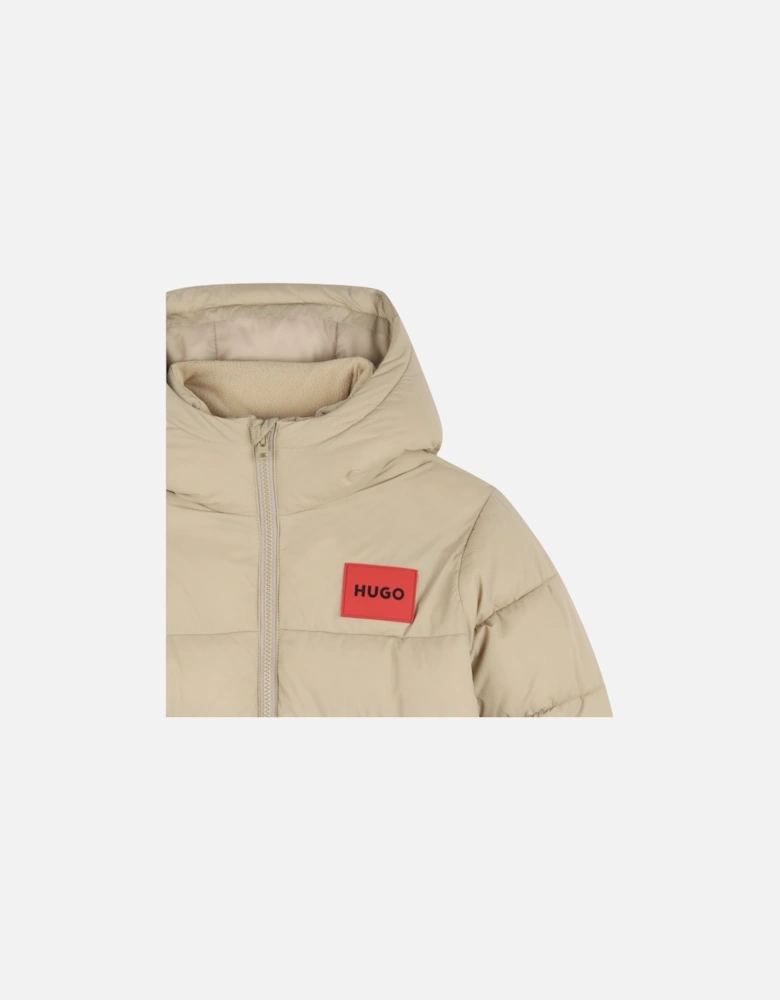 Boys Stone Logo Puffer Down Coat