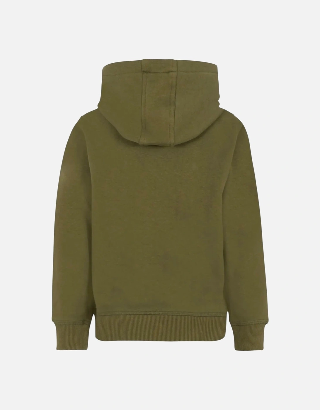 Boys Khaki Green Logo Hooded Sweatshirt