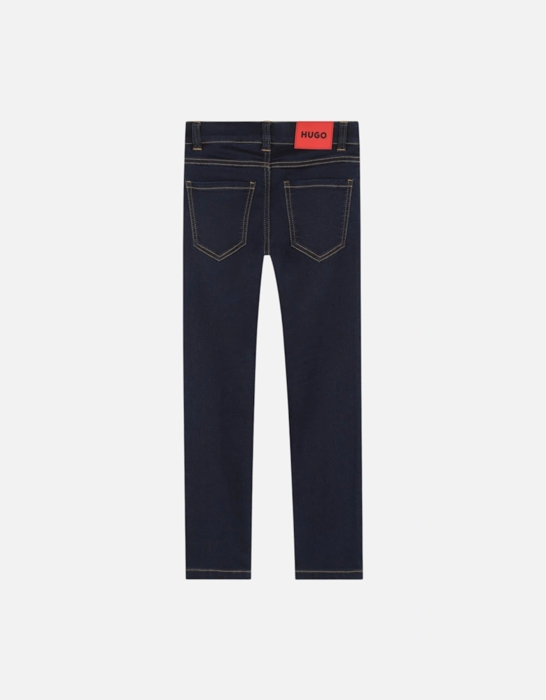 Boys Logo Dark Wash Denim Jeans