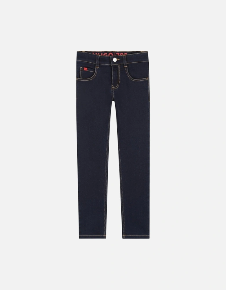 Boys Logo Dark Wash Denim Jeans