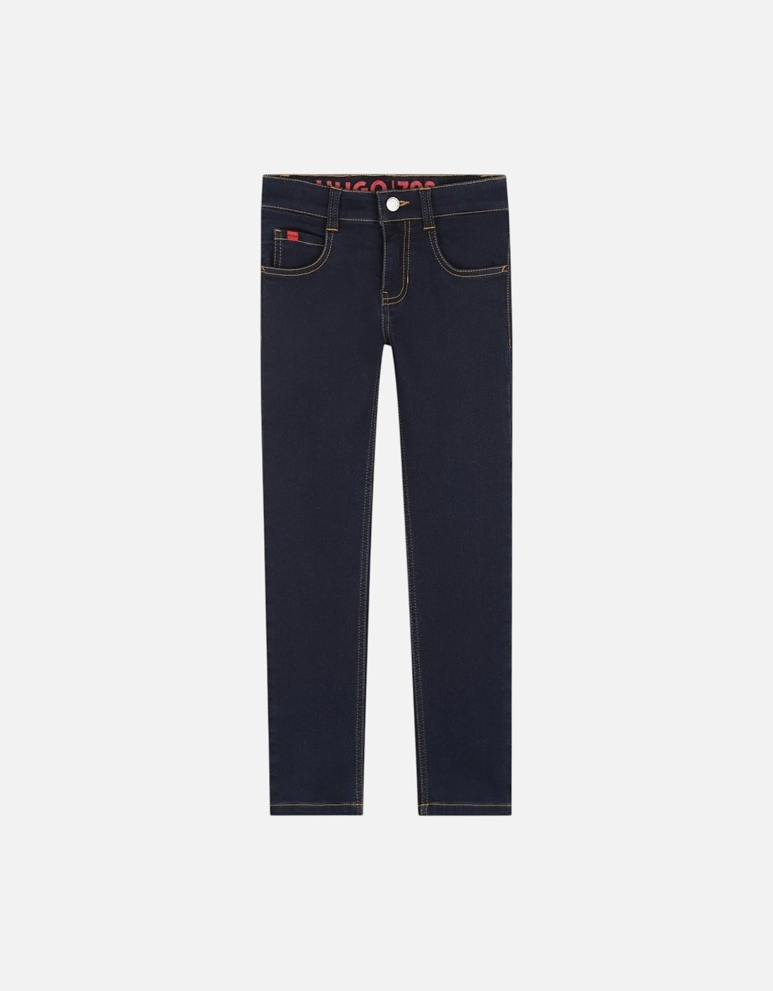 Boys Logo Dark Wash Denim Jeans, 4 of 3