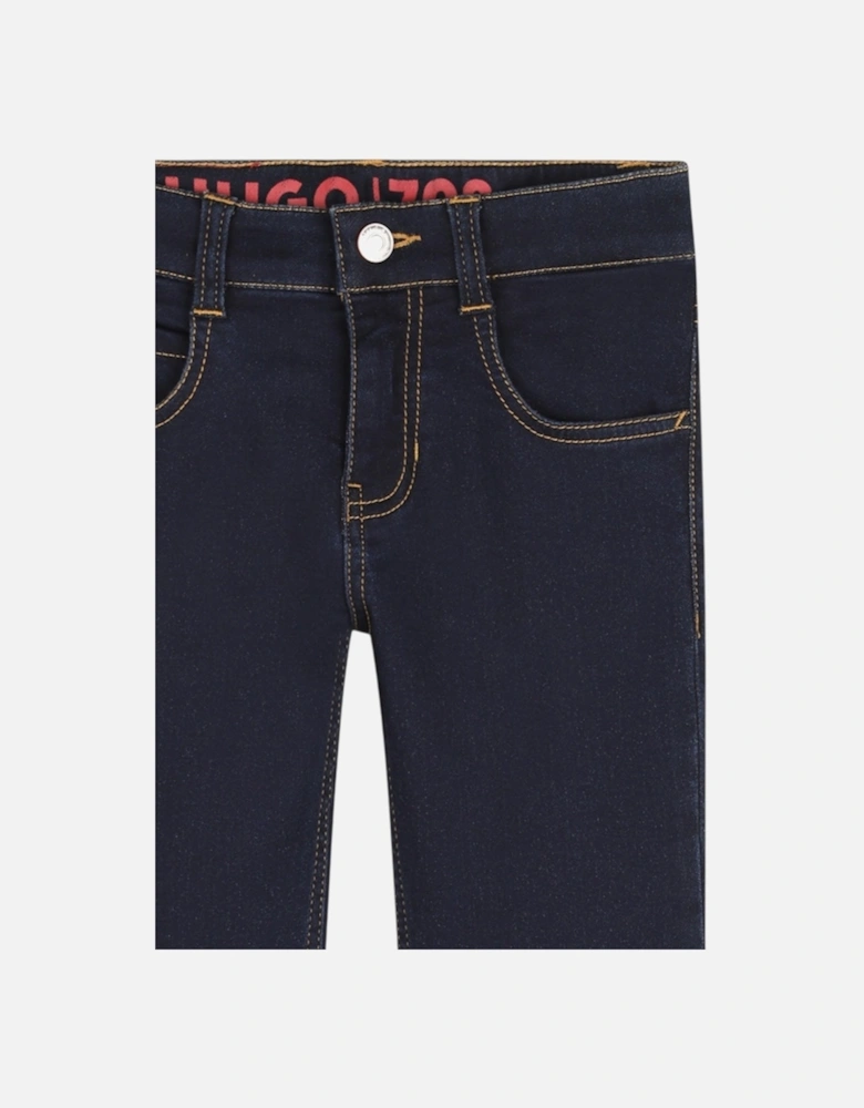 Boys Logo Dark Wash Denim Jeans